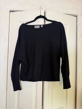 Cyrus Black Boatneck Knit Top